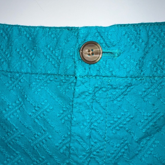 Banana Republic Women’s Shorts Size 4 Hampton Fit Chino Turquoise 100% Cotton - Picture 3 of 7